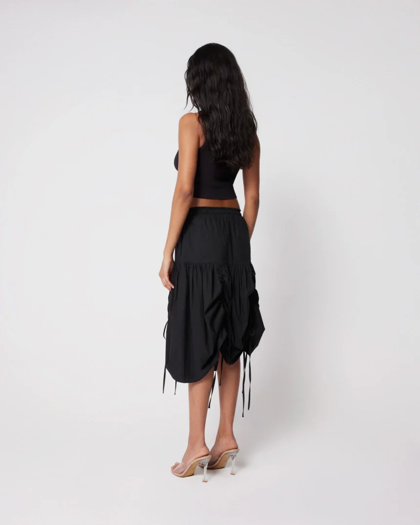 Tiered Skirt | Black - Image 8